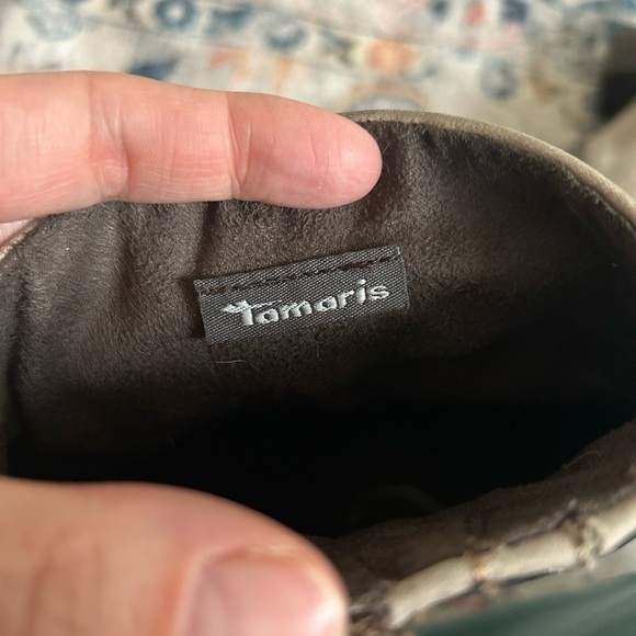 Tamaris Tan Ankle Height Bootie Size 41 US 9.5 - Picture 8 of 9